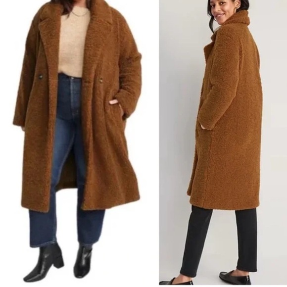Old Navy Tan Sherpa Coat - Picture 4 of 4
